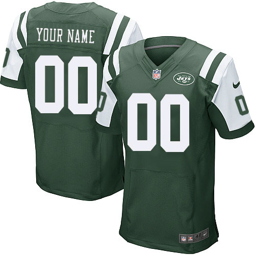 Nike New York Jets Customized Green Stitched Elite Men's NFL Jersey